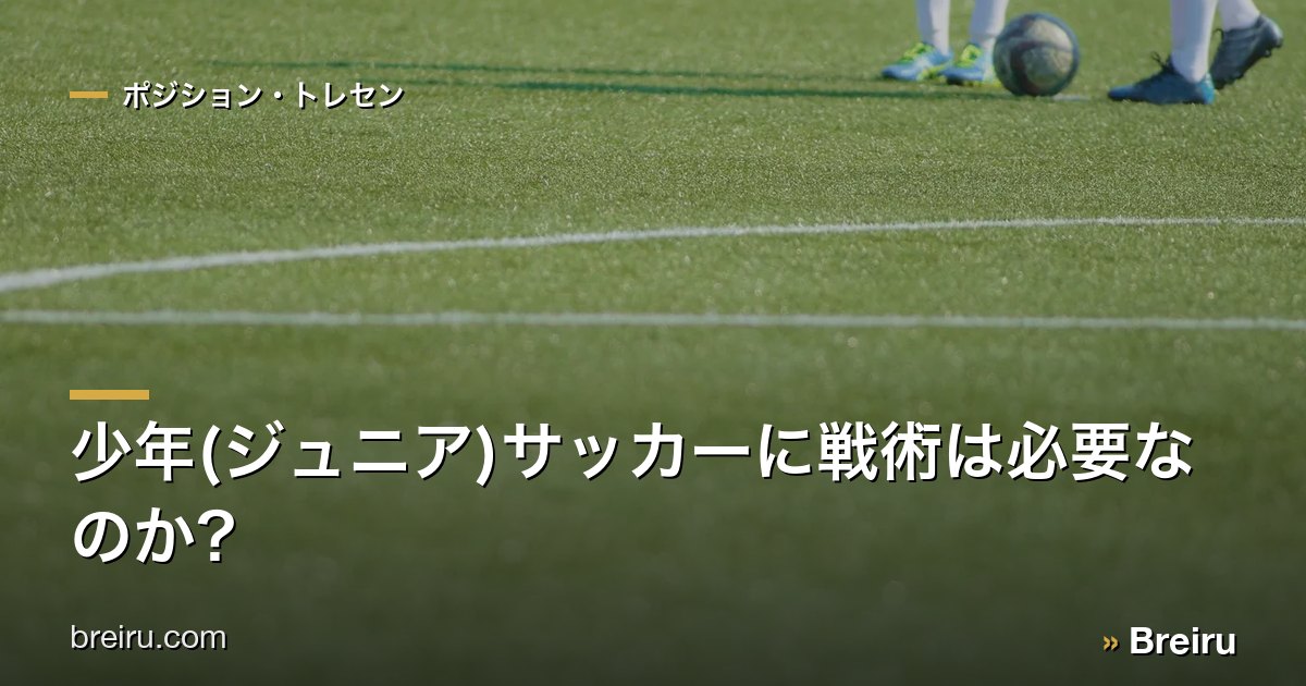少年(ジュニア)サッカーに戦術は必要なのか?