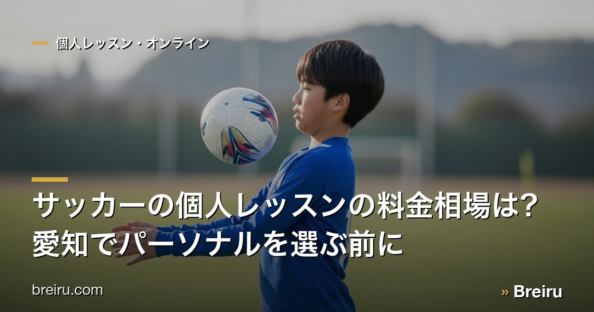 サッカーの個人レッスンの料金相場は?愛知でパーソナルを選ぶ前に